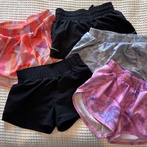 Cat & Jack Kids Athletic Shorts Pack - Black, Pink, Purple, Gray